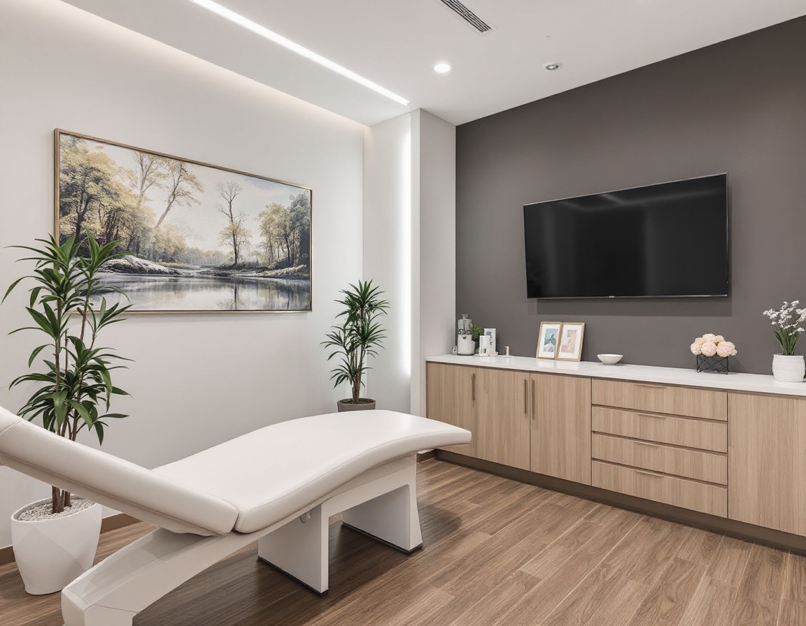 Moderne Physiotherapie-Praxis mit hellen Behandlungsräumen und professioneller Ausstattung